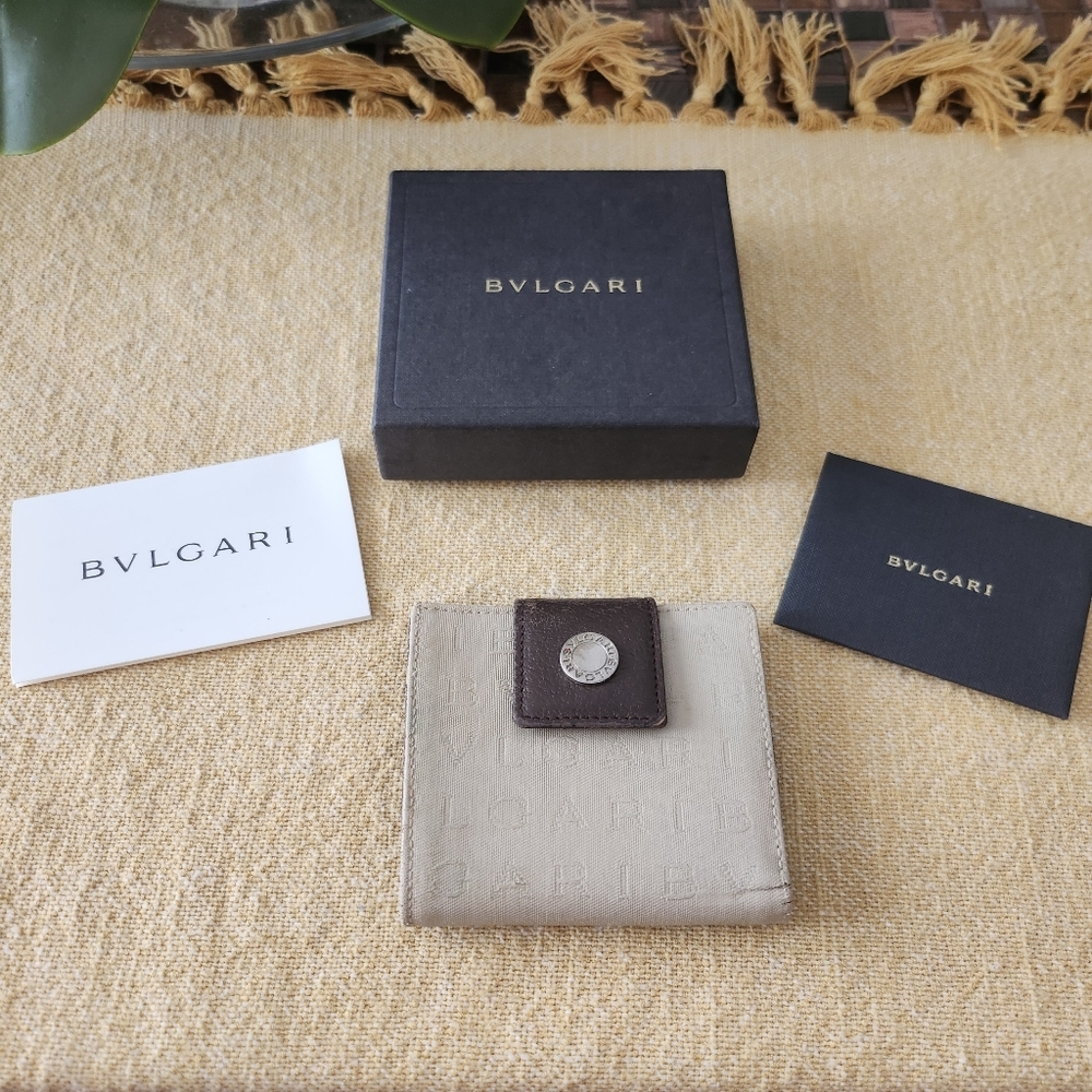 Bvlgari bifold logo wallet refurbished